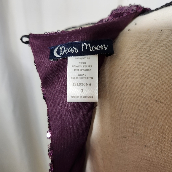 NWT Dear Moon Putple Sequin Dress Size 3 - Picture 8 of 10